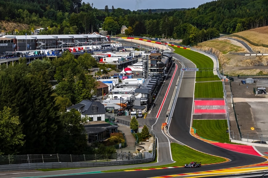 Eau Rouge corner at Circuit de Spa-Francorchamps Belgium