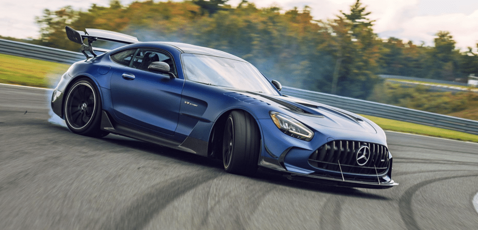 Mercedes-AMG GT Black Series drifting
